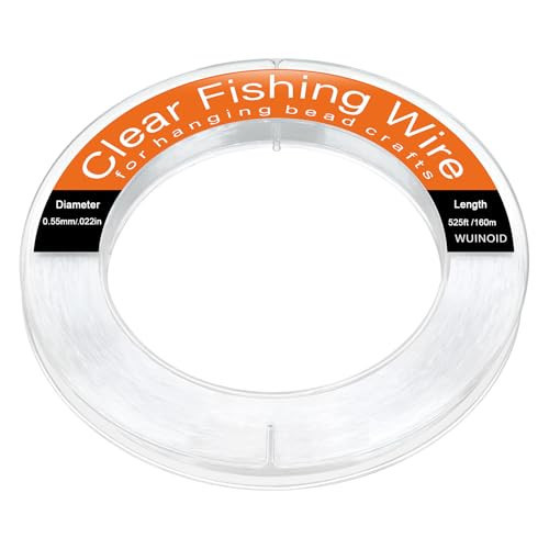 Clear Fishing Line Wire 525 ft, Invisible Monofilament Fishing Line Wire, Nylon String for Hanging Balloons Garland Crafts Picture Decorations, Clear String Threads Cords WUINOID | Amazon (US)