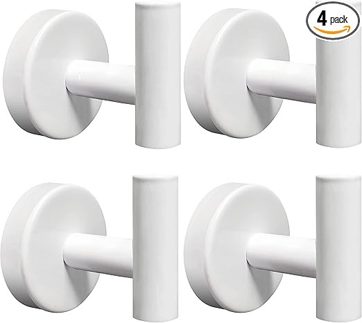 4 Pack Towel Hooks Bathroom Wall Hook Holder Stainless Steel Coat Robe Clothes Hook for Bath Kitc... | Amazon (US)