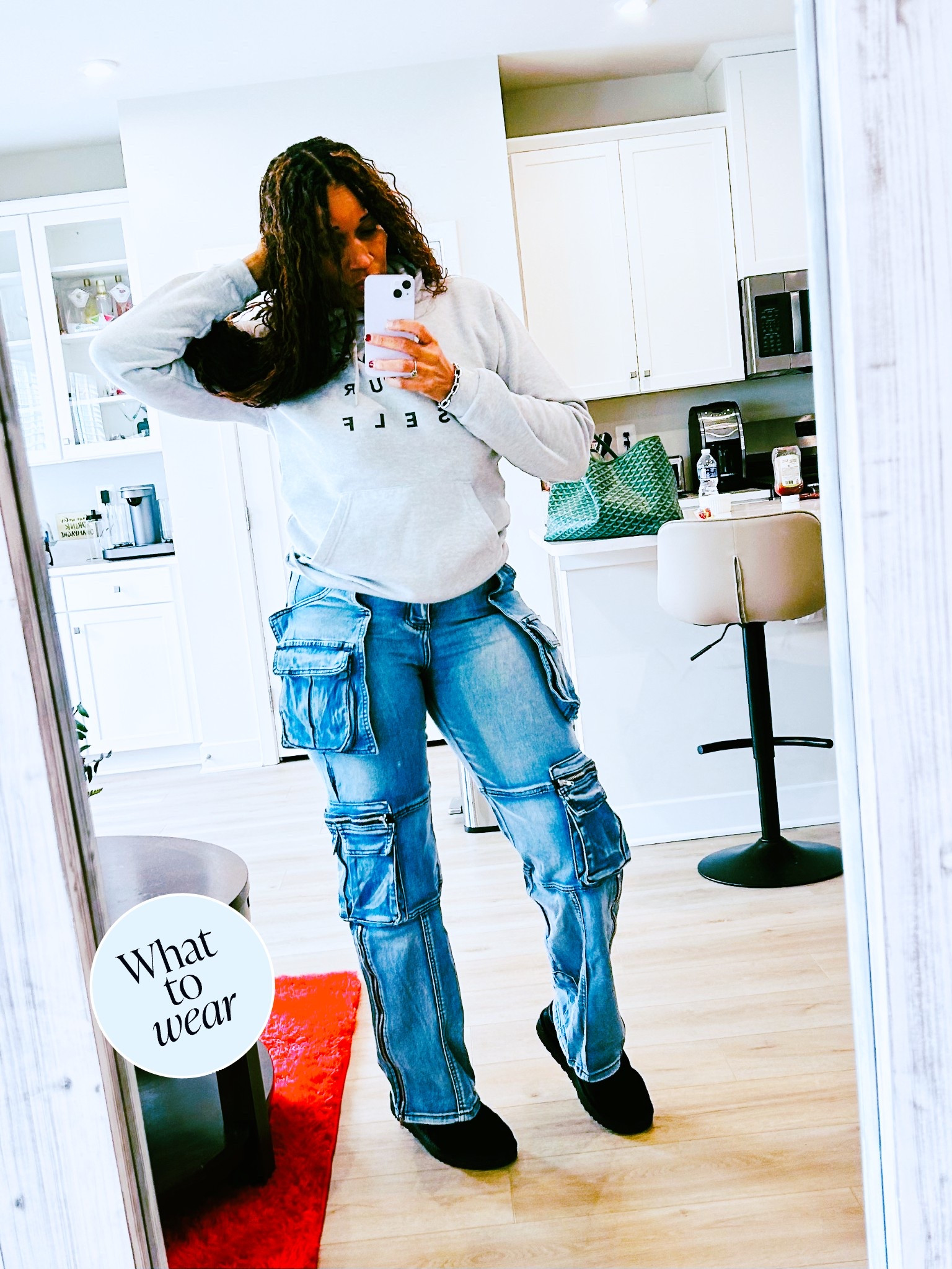 🗣️Say YES to these jeans! Babyyyy they are stylish and comfortable af! Running errands & school pick up but still wanna look cute in the process- these jeans! (I’ll show you a dressed up version later 😉) They are stretchy so you can size down.  Keep that in mind. Honestly, JUST GET the jeans. Thick thighs saves lives. 🥹 #amazon #jeans #outfit #inspo #cute #casual 

Jeans: Amazon Size: S
Hoody: www.shopfitzforlife.com  🥰Black owned business 🥰
Shoes: UggsThese jeans deserved a second look. 👀 Catch em on #amazon #jeans #chilled #fun #stretchy #fun #colors #variety #grabthem

#LTKGiftGuide #LTKvlog #LTKootd #LTKHoliday