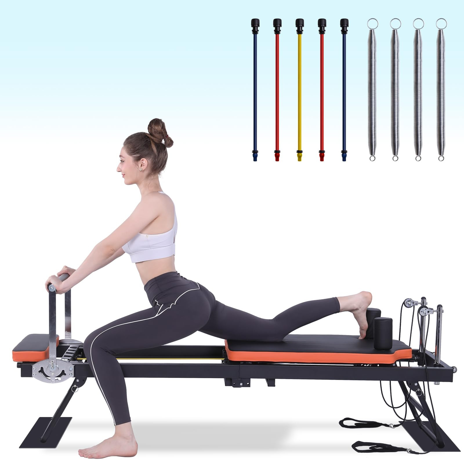 Pilates Reformer,Dpiolrcag Foldable Pilates Machine & Equipment for Home Use and Gym Workout, Sui... | Amazon (US)