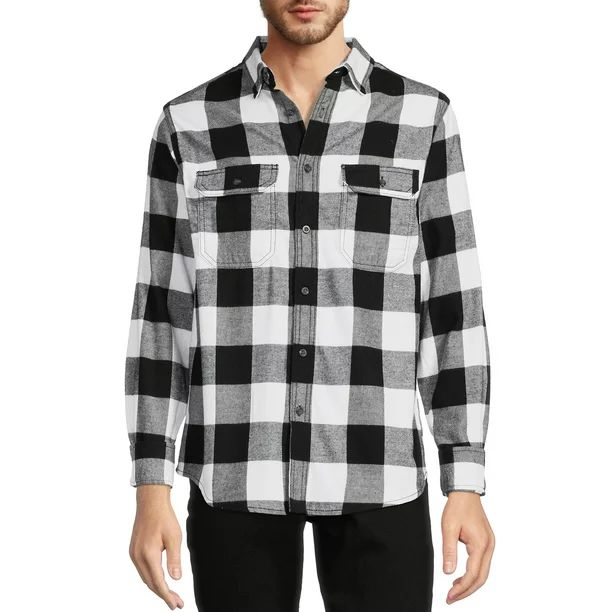 George Men's Long Sleeve Flannel Shirt | Walmart (US)