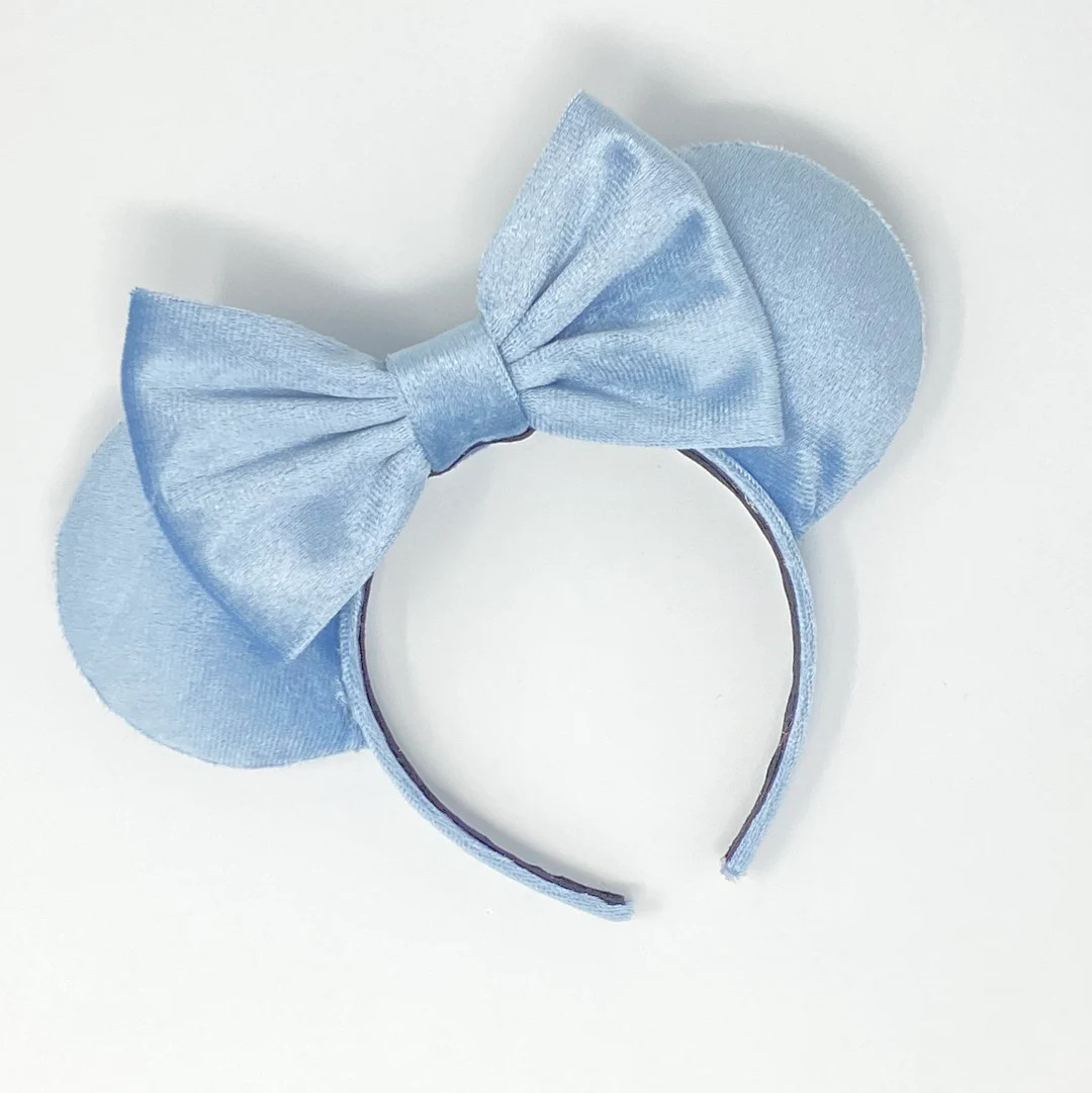 Powder Blue Velvet Minnie Ears | Etsy (US)