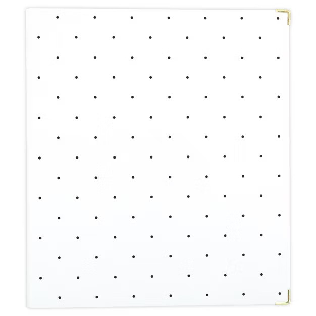 Sugar Paper Essentials 1" Ring Binder White with Black Dots | Target