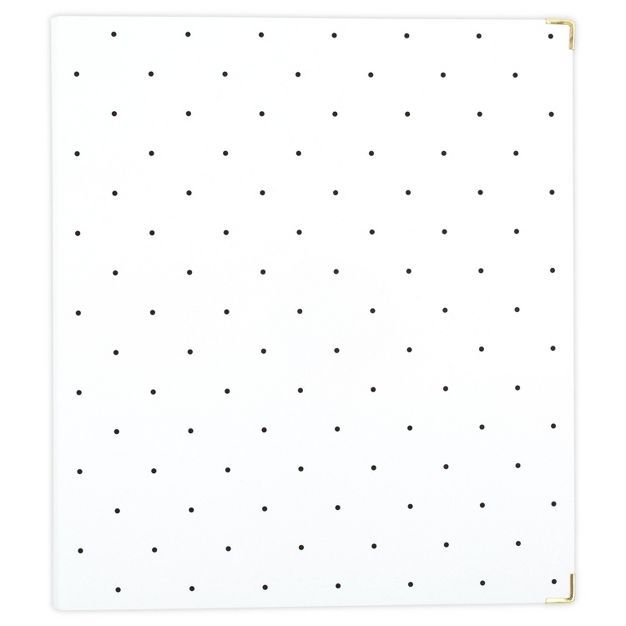 Sugar Paper Essentials 1" Ring Binder White with Black Dots | Target