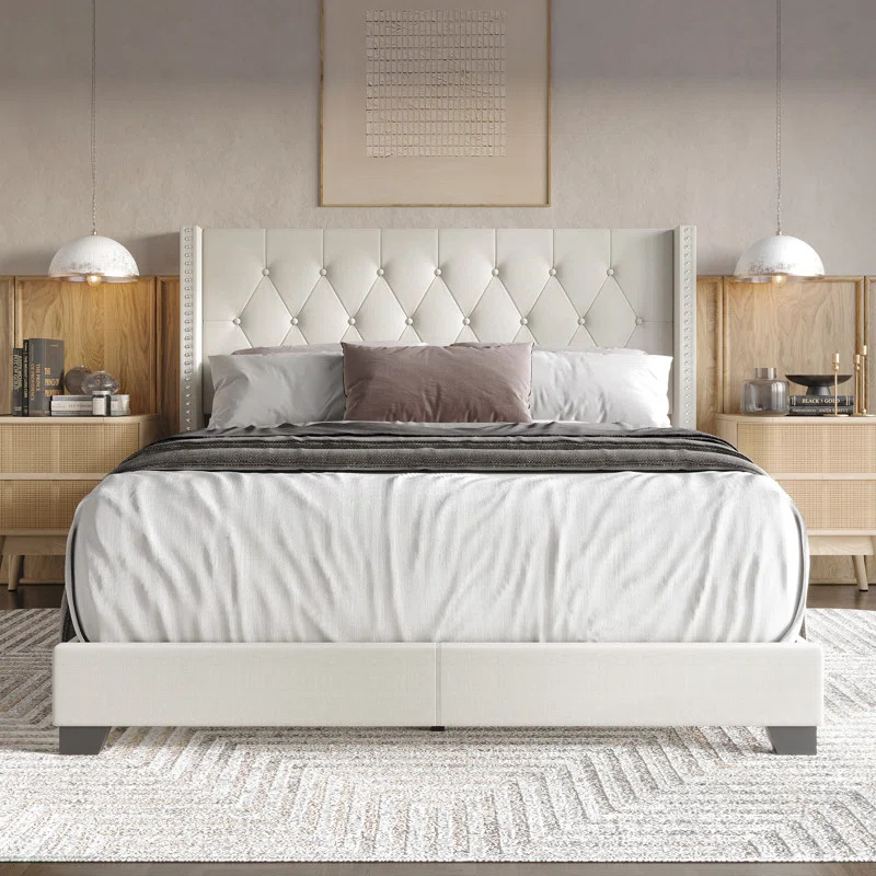 Elysian Upholstered Wingback Bed | Wayfair North America