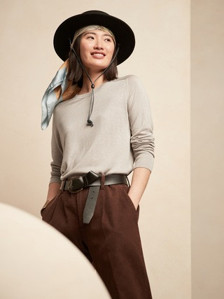 Sweater Top with Silk | Banana Republic (US)