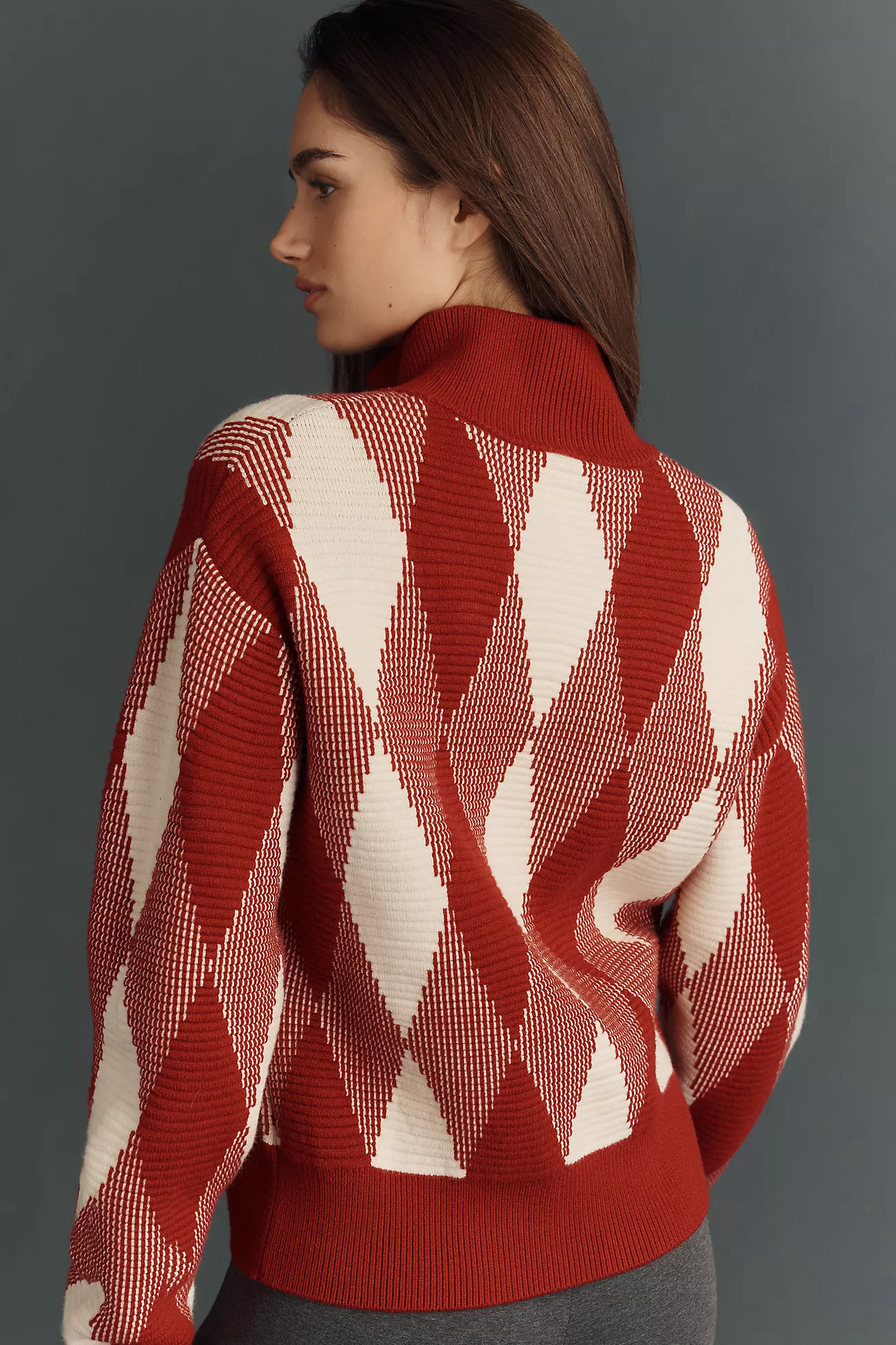 Varley Karina Jacquard Knit Zip-Up Top | Anthropologie (US)