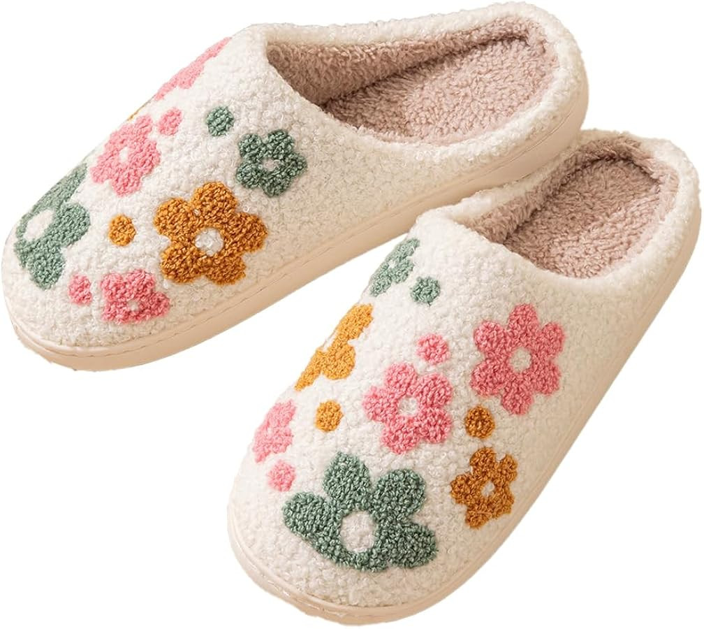 Fuzzy House Cute Slippers for Women Men Indoor Soft Plush Lining Non-Slip Sole Cozy Winter Style ... | Amazon (US)