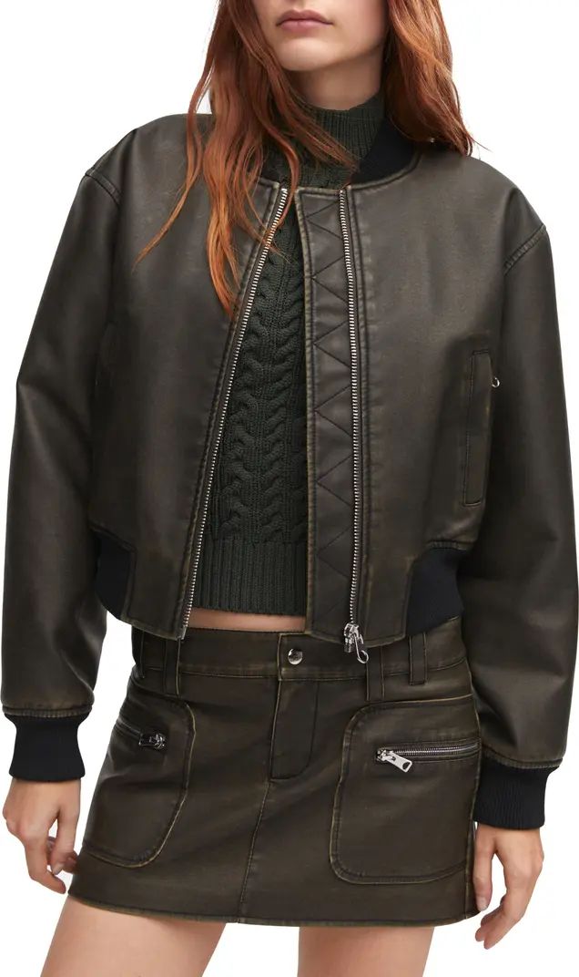 Worn Out Effect Bomber Jacket | Nordstrom