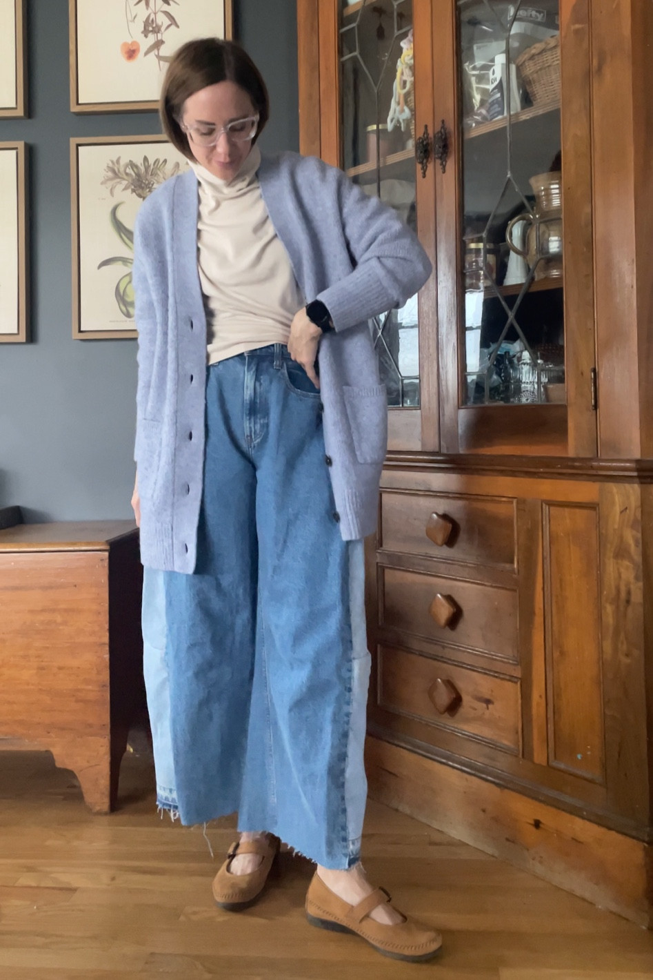 The base denim I used to make my lasso jeans were pretty cool before I cut them up. Abercrombie curve love (great for big waist-to-hip ratios).