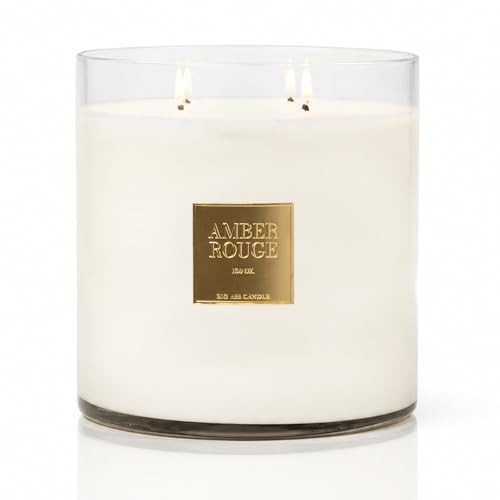 Big Ass Candle | Huge 10lb Luxury Candle, 150oz, Up to 500 Hours | Amber Rouge | Saffron, Jasmine, Amberwood | Natural Coconut-Soy Wax | by Big Ass Luxuries | As Seen On Shark Tank | Amazon (US)