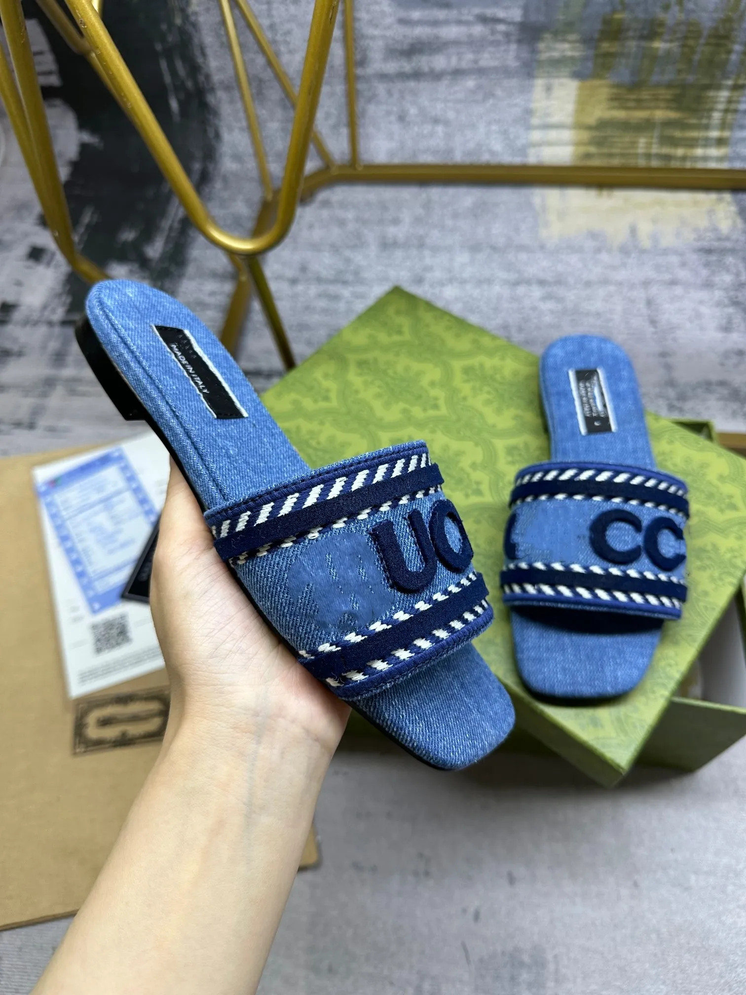 2024 Womens Sandals Designer Slippers Luxury Fashion Canvas Slippers Classic Hollow Design Womens... | DHGate