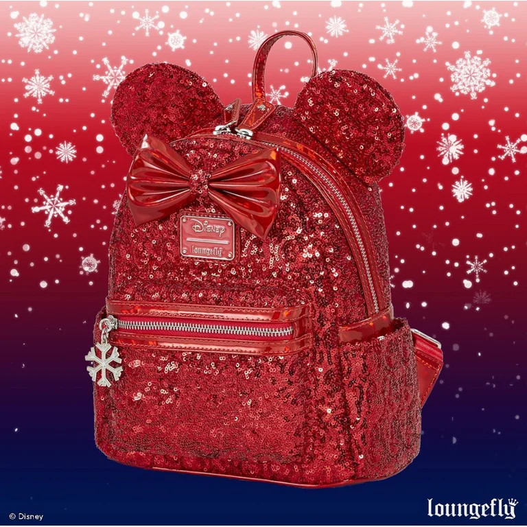 Loungefly Mini Backpack- Minnie Mouse Red Sequin | Walmart (US)