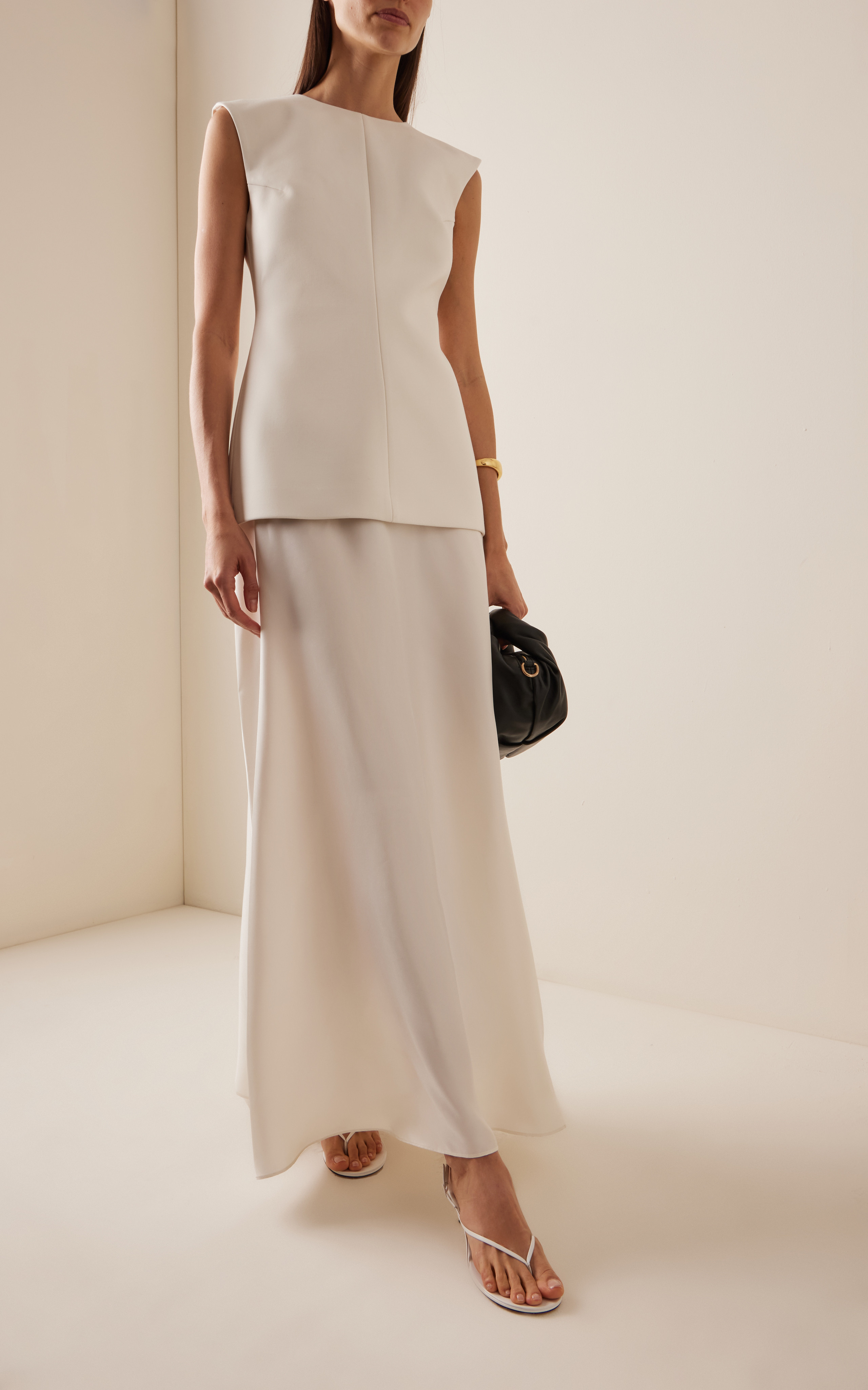 Silk-Detailed Wool-Blend Open-Back Dress | Moda Operandi (Global)