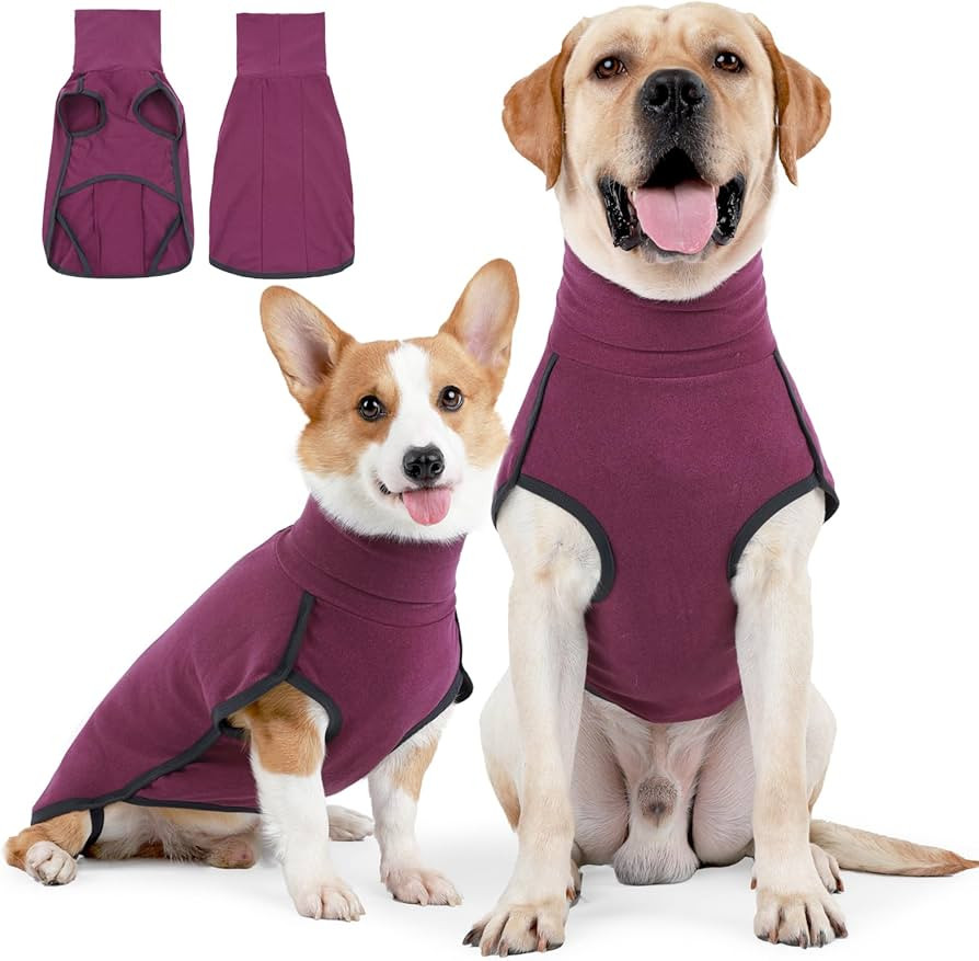 Dog Winter Sweater Vest - Windproof Warm Pullover with High Collar & Leash Hole, Soft Onesie Paja... | Amazon (US)