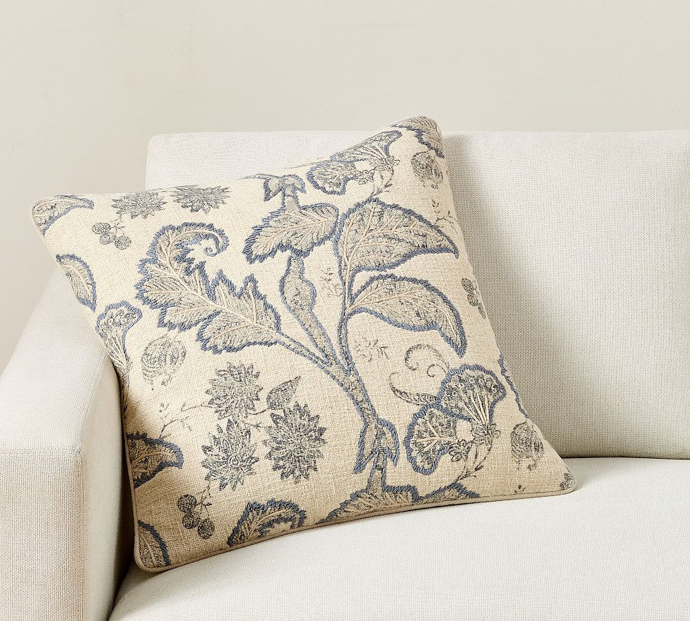 Avril Embroidered Pillow | Pottery Barn (US)