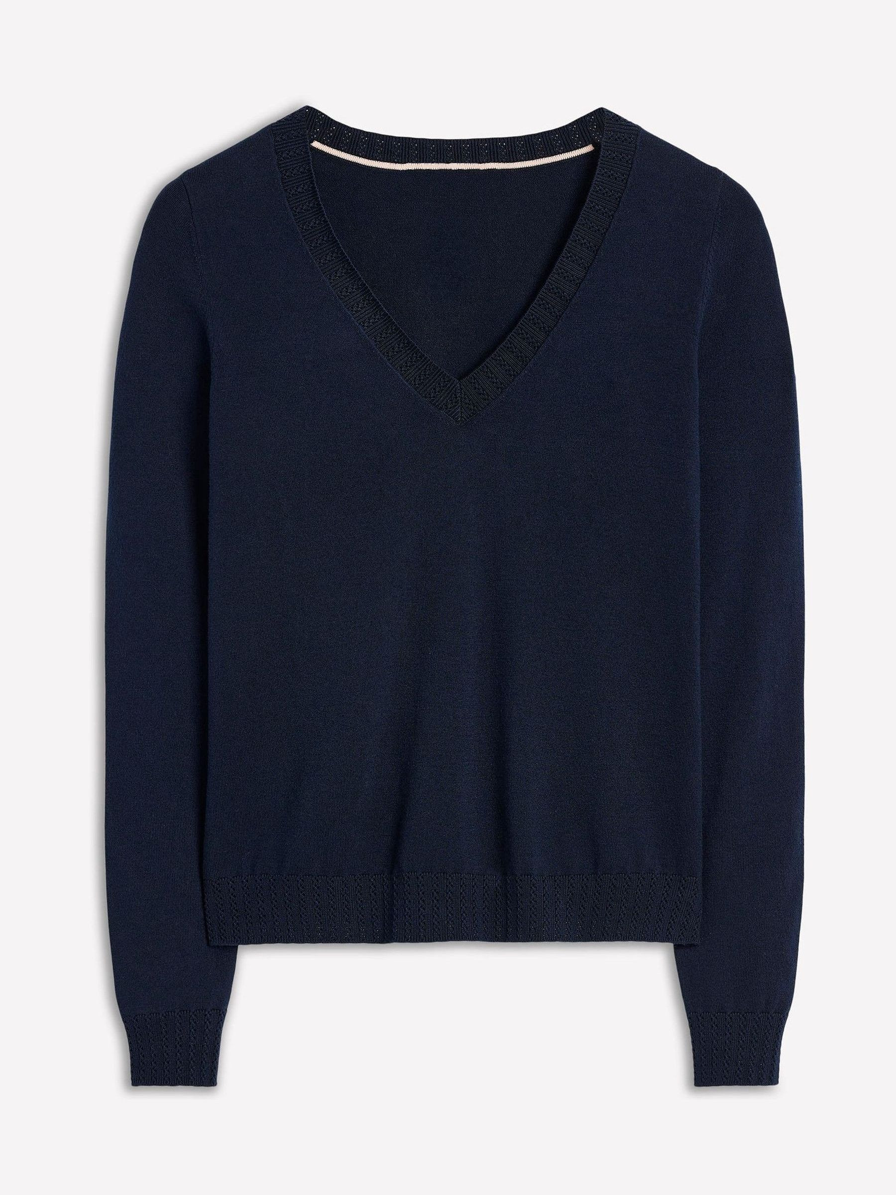 Boden Boden Blue Emilia V-Neck Jumper | Next US