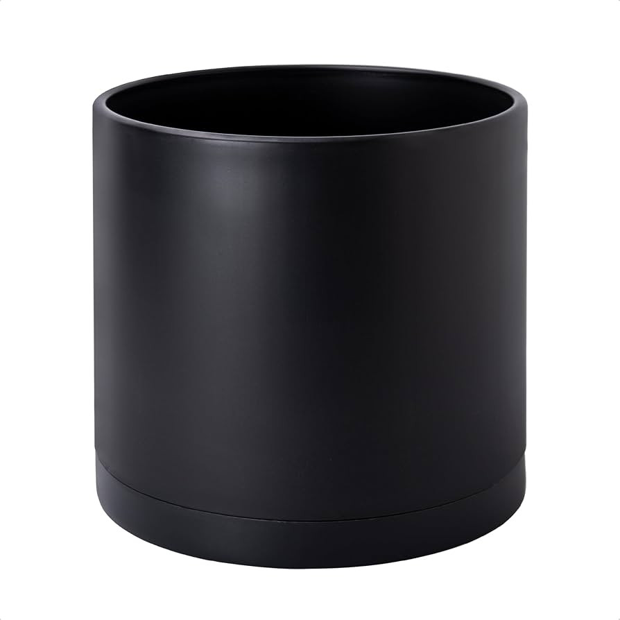 D'vine Dev Plastic Planter Pot with Saucer, 12 in, Black, 74-X-B-3 | Amazon (US)