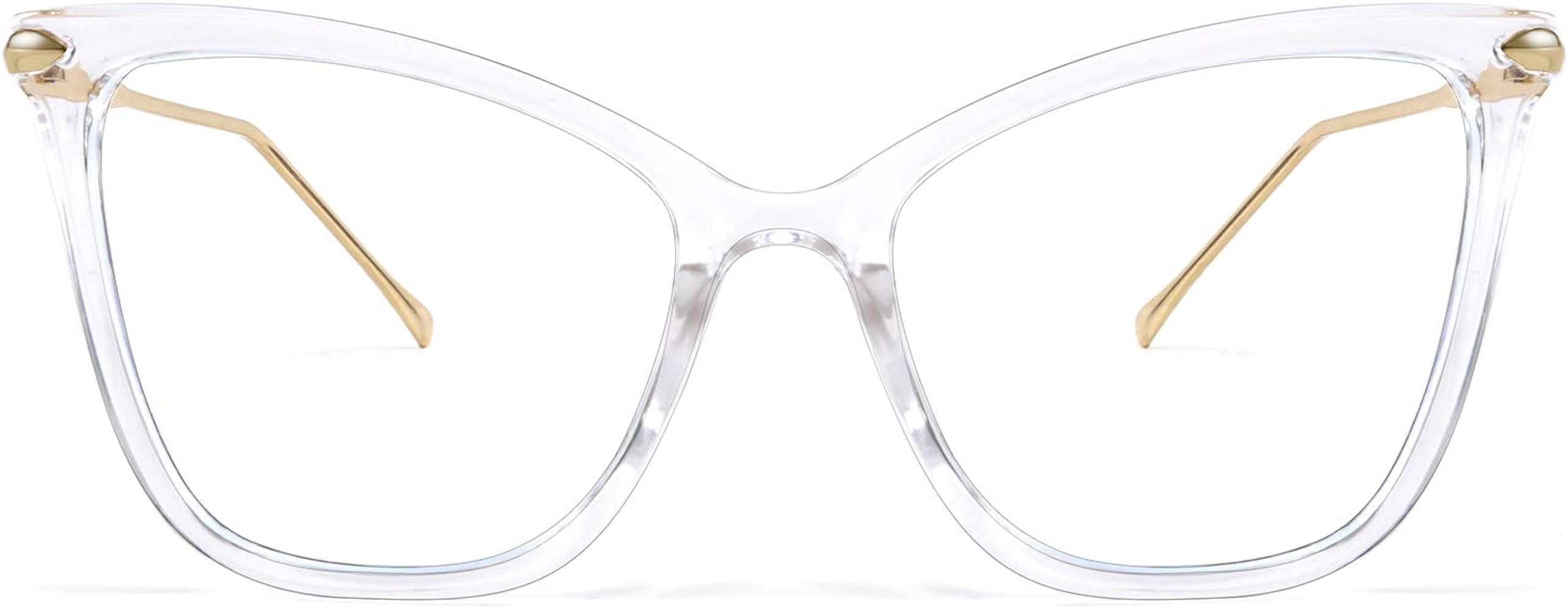 FEISEDY Oversized Cat Eye Glasses Frame Blue Light Blocking Eyewear for Women B2589 | Amazon (US)