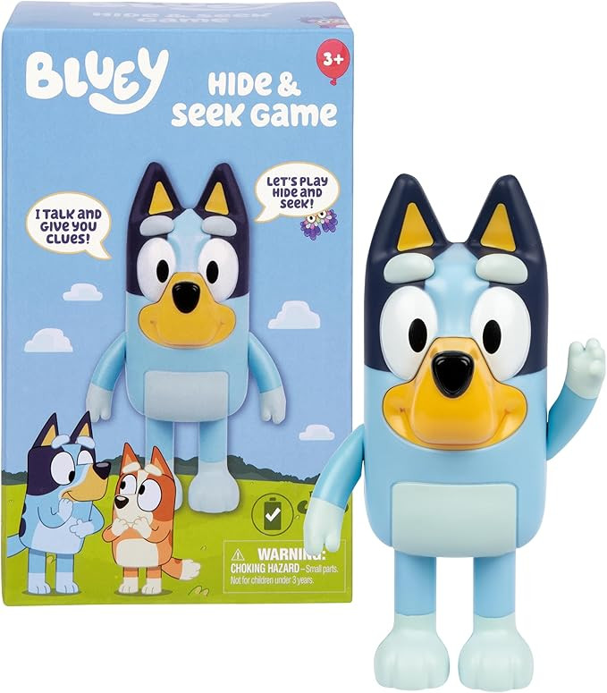 Bluey Game Hide and Seek Figure, Articulated, Musical Kids Figurines with Dance Mode, Interactive... | Amazon (US)