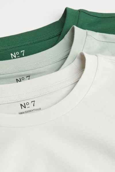 3-pack Regular Fit Crew-neck T-shirts | H&M (US + CA)