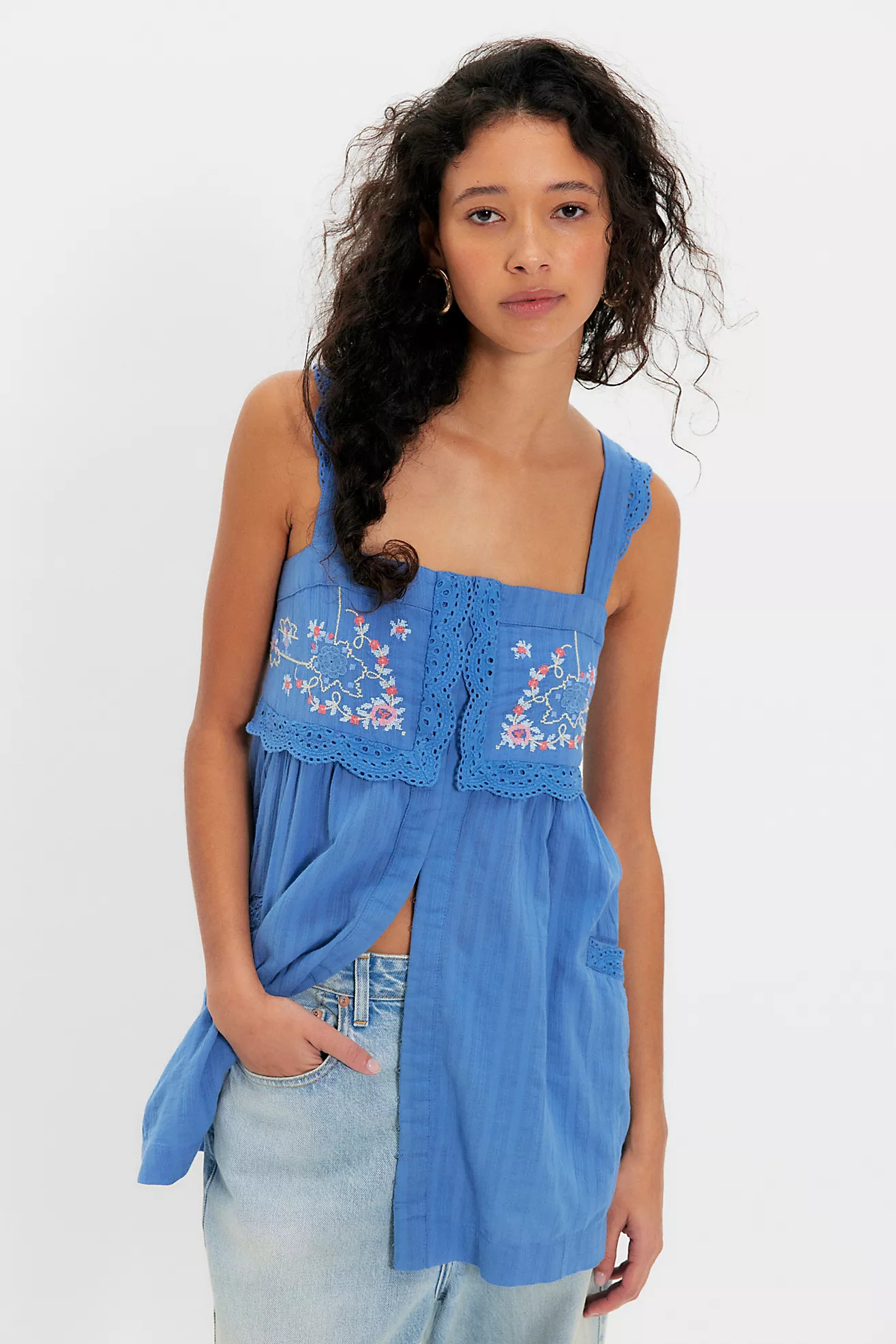 Farrah Embroidered Tunic | Free People (Global - UK&FR Excluded)