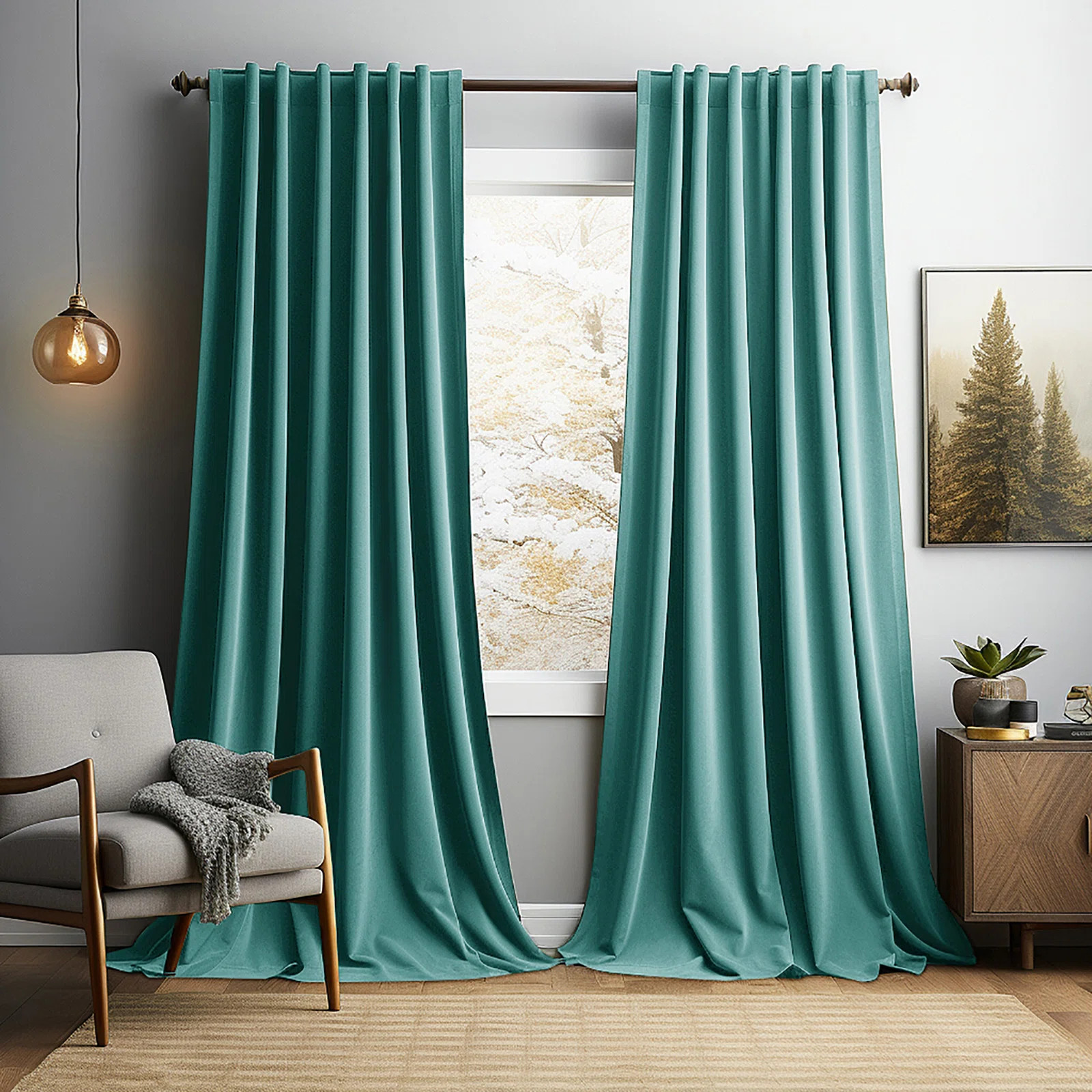 Everly Quinn Lauier Velvet Room Darkening Curtain Pair & Reviews | Wayfair | Wayfair North America