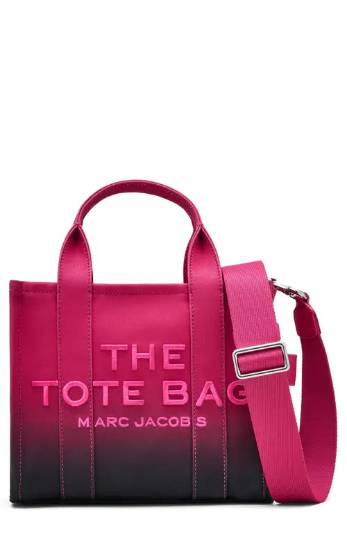 Marc Jacobs The Canvas Small Tote Bag in Black/Hot Pink at Nordstrom | Nordstrom