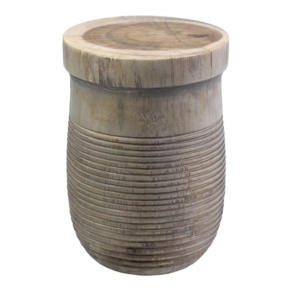 Brochu 17'' Tall Solid Wood Drum End Table | Wayfair North America