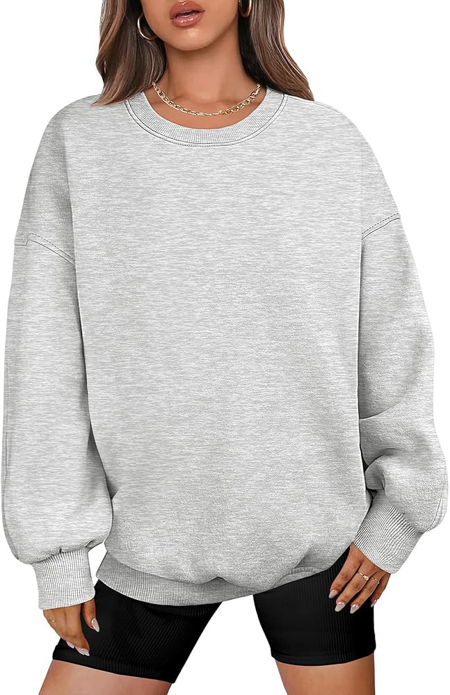 ANRABESS Oversized Sweatshirt for Women Crewneck Y2K Hoodies Fleece Casual Comfy Pullover Top Fal... | Amazon (US)