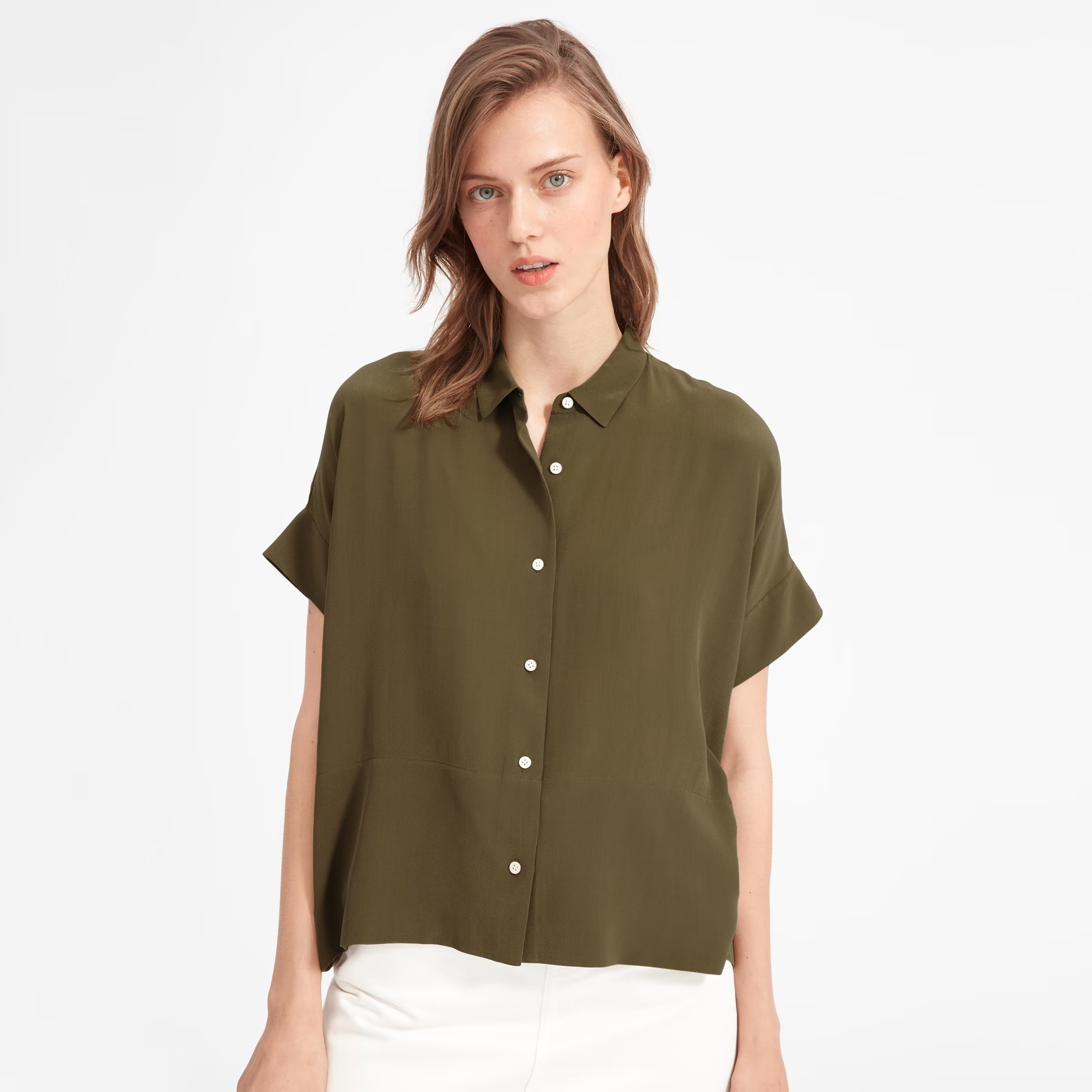 The Clean Silk Short-Sleeve Square Shirt | Everlane