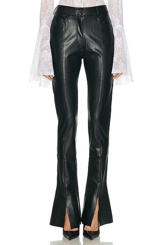 Norma Kamali Spat Flare Pant in Black - Black. Size XL (also in L, M, S, XS). | FWRD 