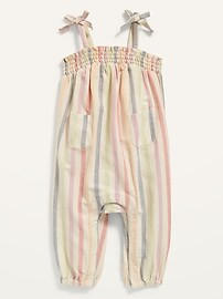 Sleeveless Tie-Shoulder Smocked One-Piece for Baby | Old Navy (US)
