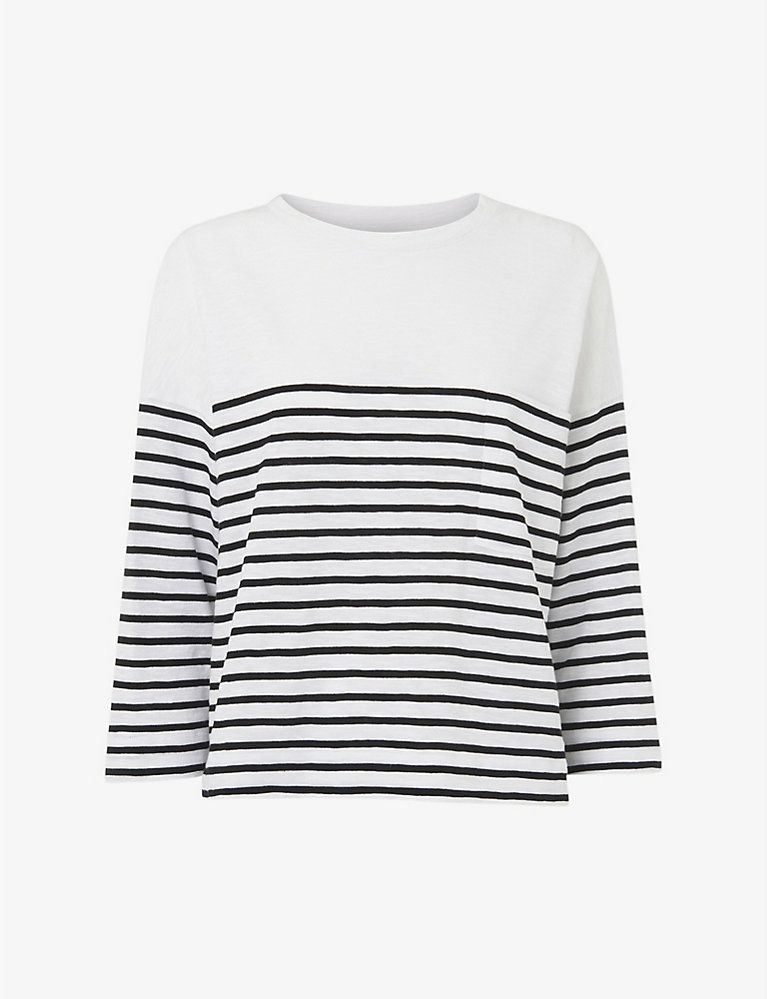 Breton striped cotton-jersey top | Selfridges