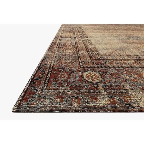 Alexander Home Luciano Distressed Brick Oriental Indoor/ Outdoor Rug | Bed Bath & Beyond