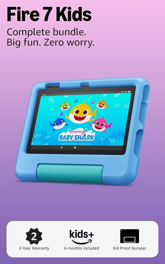 Amazon Fire 7 Kids tablet (newest model) ages 3-7. Top-selling 7" kids tablet on Amazon. Includes... | Amazon (US)