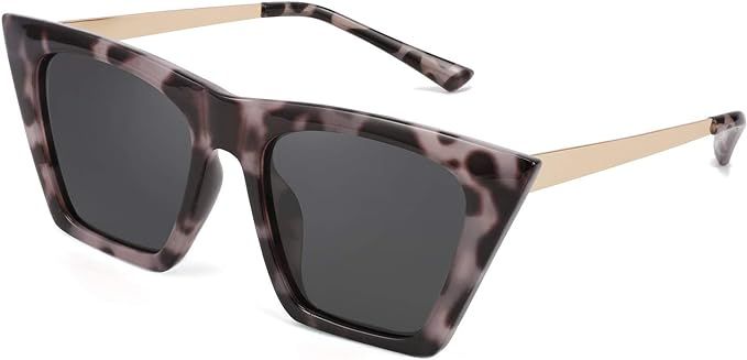 FEISEDY Vintage Polarized Square Cat Eye Sunglasses Women Trendy Fashion Cateye Polarized Sunglas... | Amazon (US)