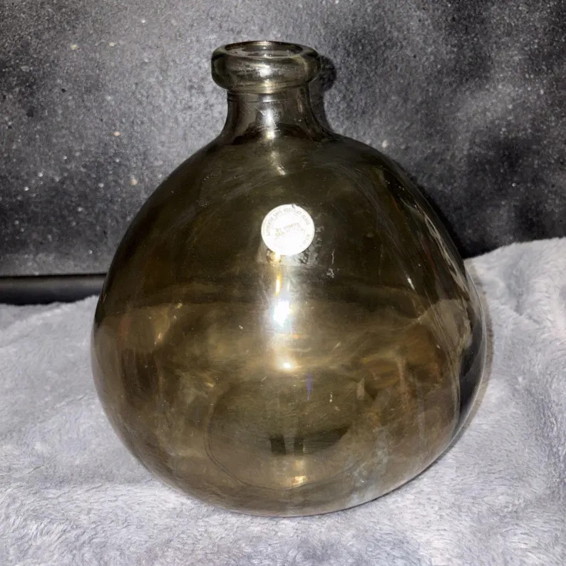 Recycled Smoky Glass Vase Hand Blown, By Vidrios, San Miguel Coop. V. Hand Made | Etsy (Global)