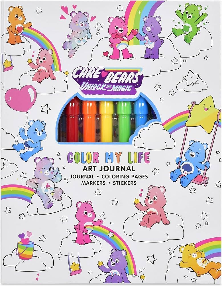 iscream Care Bears Color My Life Art Journal Kit with Sticker Sheet, Coloring Pages and Markers | Amazon (US)