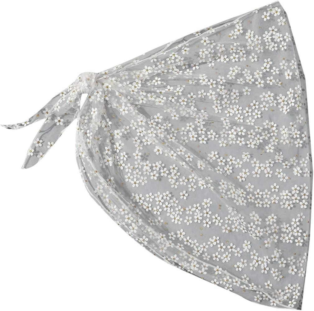 MakeMeChic Women's Beach Sheer Mesh Tie Side Cover Up Wrap Skirt for Swimwear | Amazon (US)