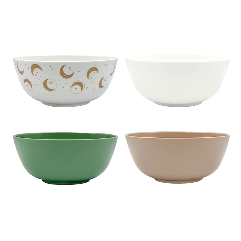 Set of 4 Celestial Multicolor Melamine Bowls, 6" | At Home