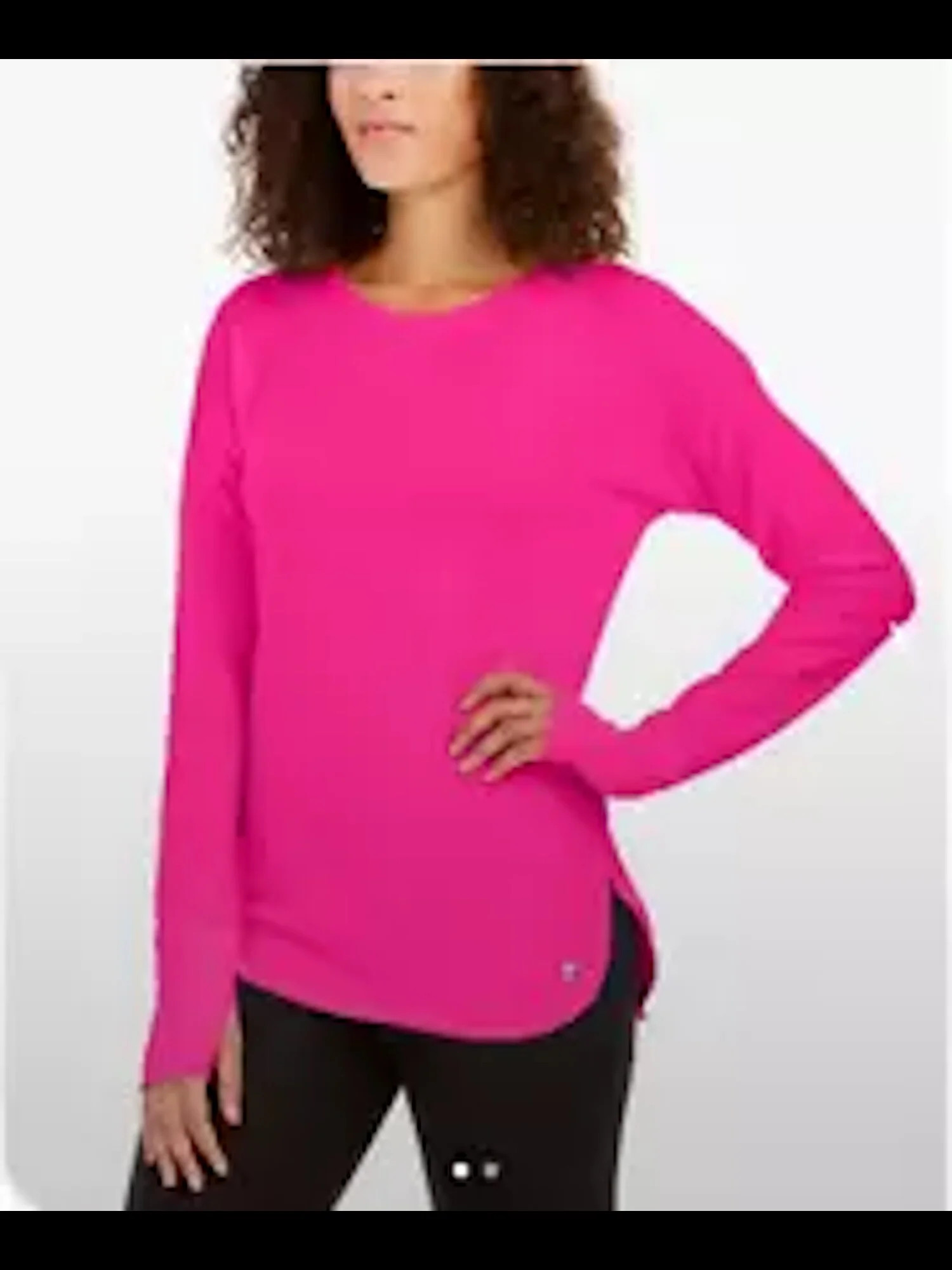 IDEOLOGY Womens Pink Long Sleeve Crew Neck Sweater Size: S | Walmart (US)