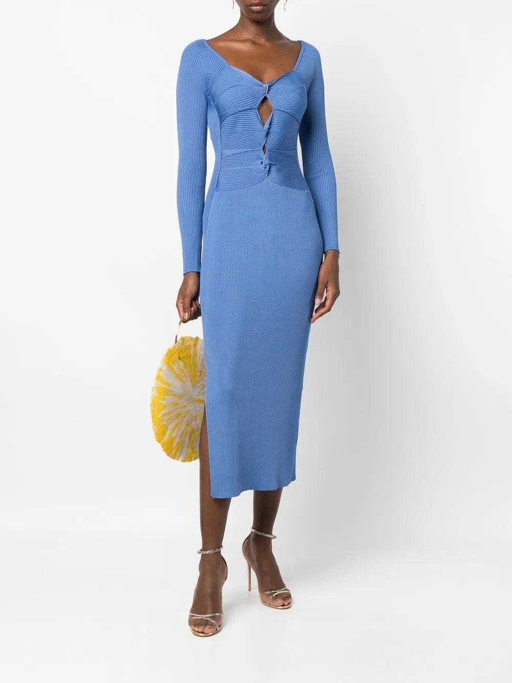 Cult Gaia ribbed-knit long-sleeve Dress - Farfetch | Farfetch Global
