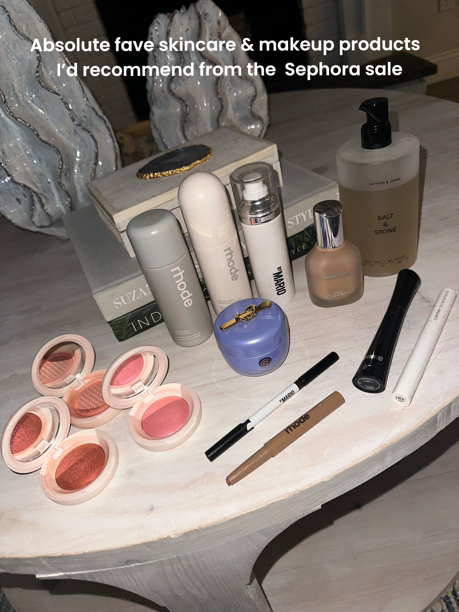 Skincare and makeup recommendations to get during the Sephora sale

Fave Rare Beauty blush is probably Happy or Cheer. The Haus Labs foundation shade I wear is 300 Medium Neutral. 

Makeup, Sephora Sale, skincare 

#LTKBeauty #LTKGiftGuide #LTKSaleAlert