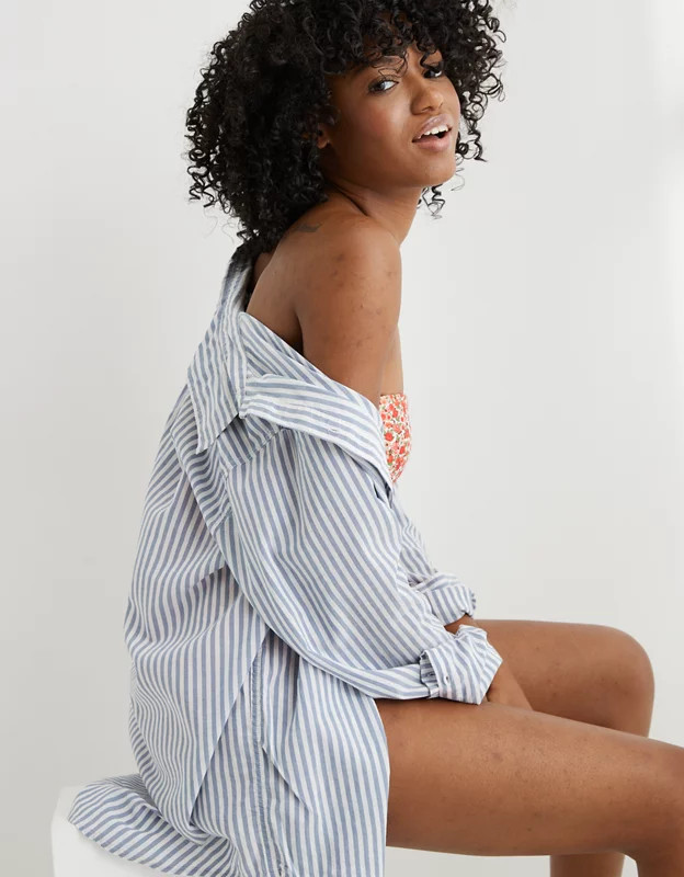 Aerie Long Sleeve Oversized Cover Up | American Eagle Outfitters (US & CA)