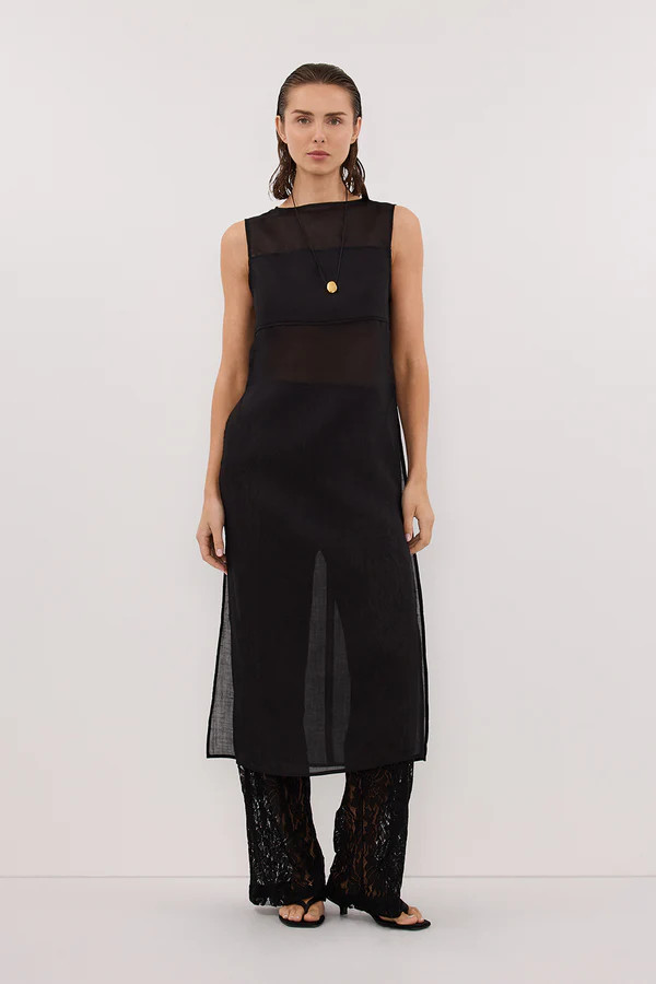 KAI BLACK RAMIE TUNIC TOP - PRE ORDER | DISSH