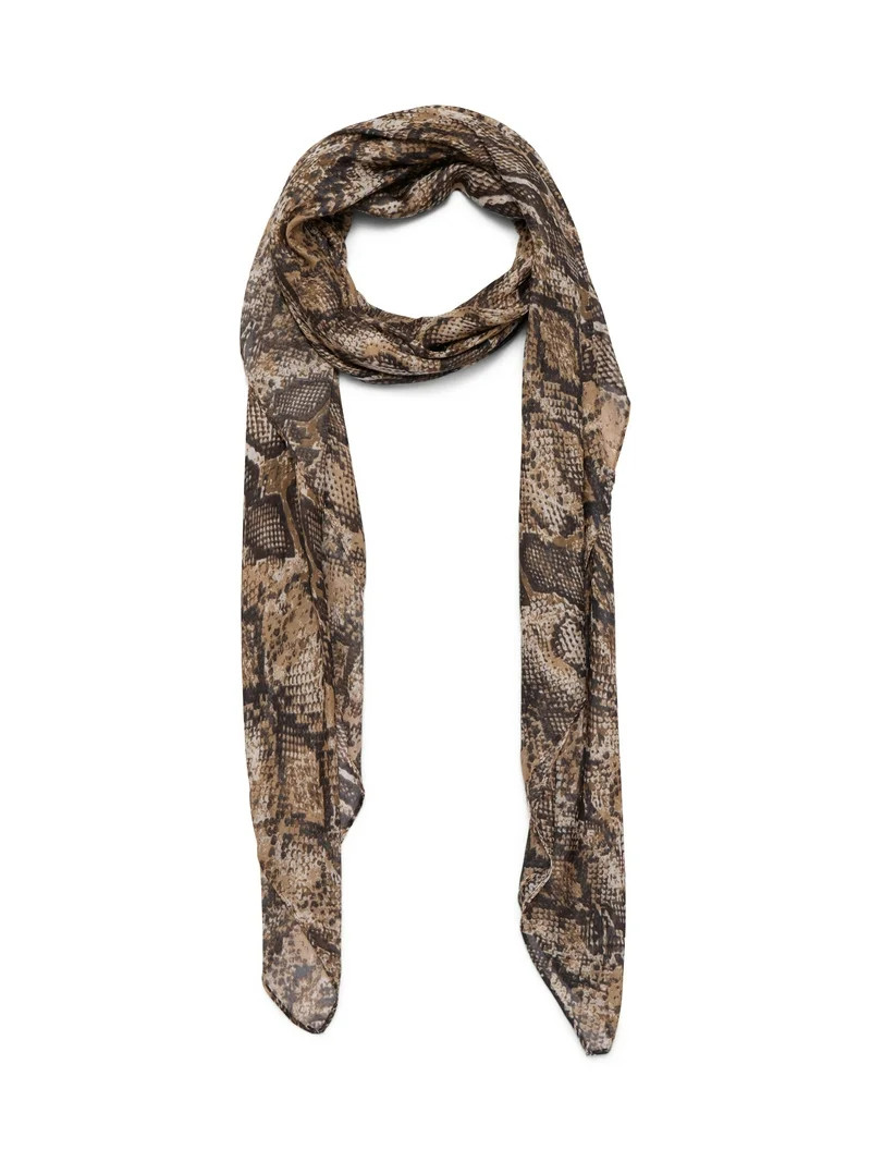 Time and Tru Women's Printed Square Scarf, Tan James | Walmart (US)