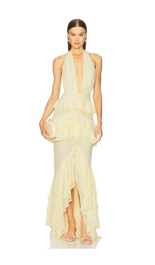 x REVOLVE Clara Bow Gown in Light Yellow | Revolve Clothing (Global)