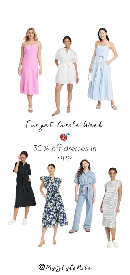 My favorite dresses 30% in app through April 13 for Target Circle Week! 🎯 

Spring dress, linen dress, denim dress, denim jumpsuit 

#LTKsalealert #LTKfindsunder50 #LTKxTarget