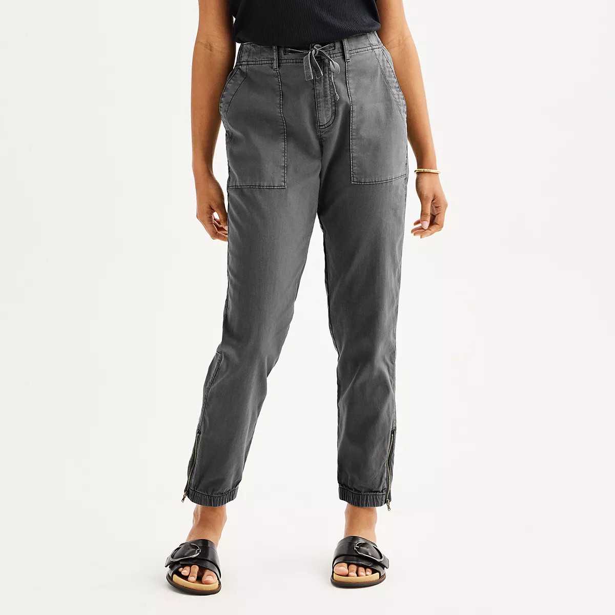 Women's Sonoma Goods For Life® Zip Hem Core Utility Jogger Pants | Kohl's